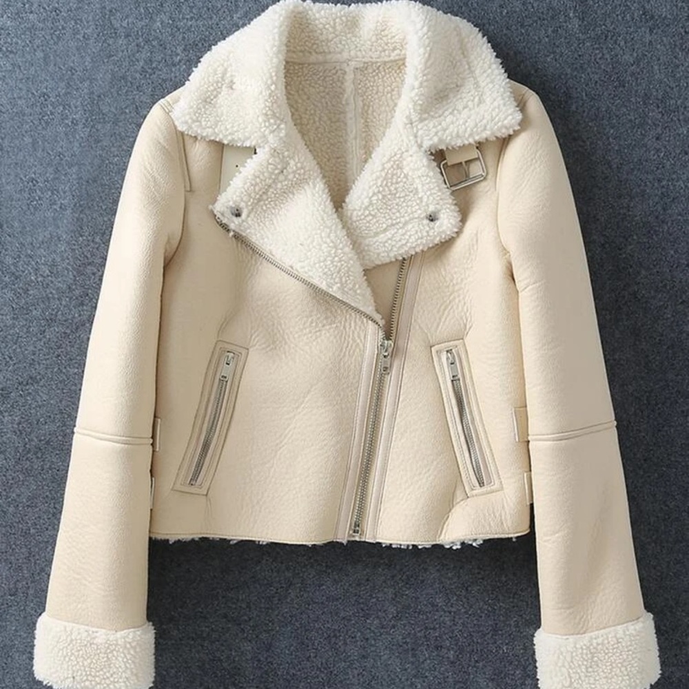 Sherpa Lined Moto Jacket